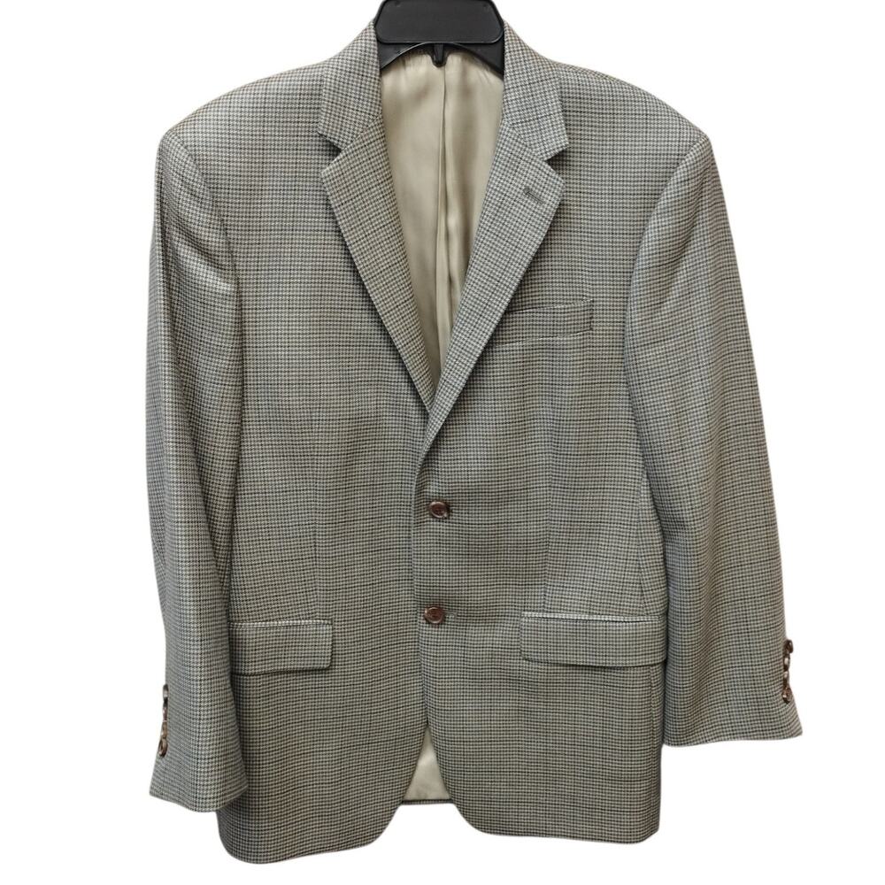 Ralph Lauren Mens Ivy Style Gun Club Check Sport Coat 38S Silk Wool Blend Preppy